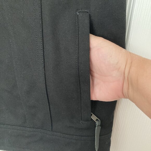 Indian Motorcycle Men's Heavy Canvas Vest Black Medium Button Up (Ex. Cond.) - Picture 13 of 15